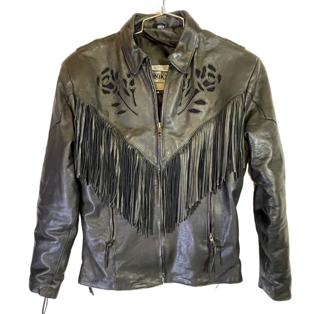 Leather Fringe Motorcycle Vintage Jacket